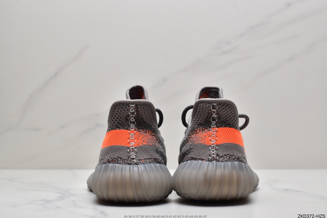 270 Yeezy Boost 350 V2 灰橙满天星 GW1229