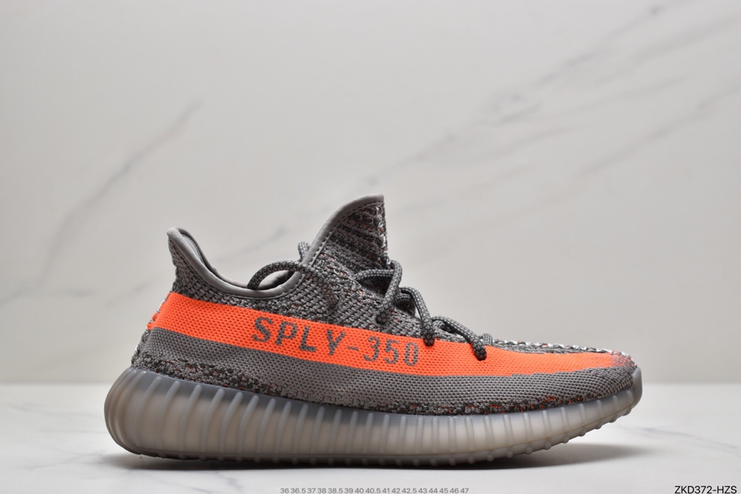 270 Yeezy Boost 350 V2 灰橙满天星 GW1229