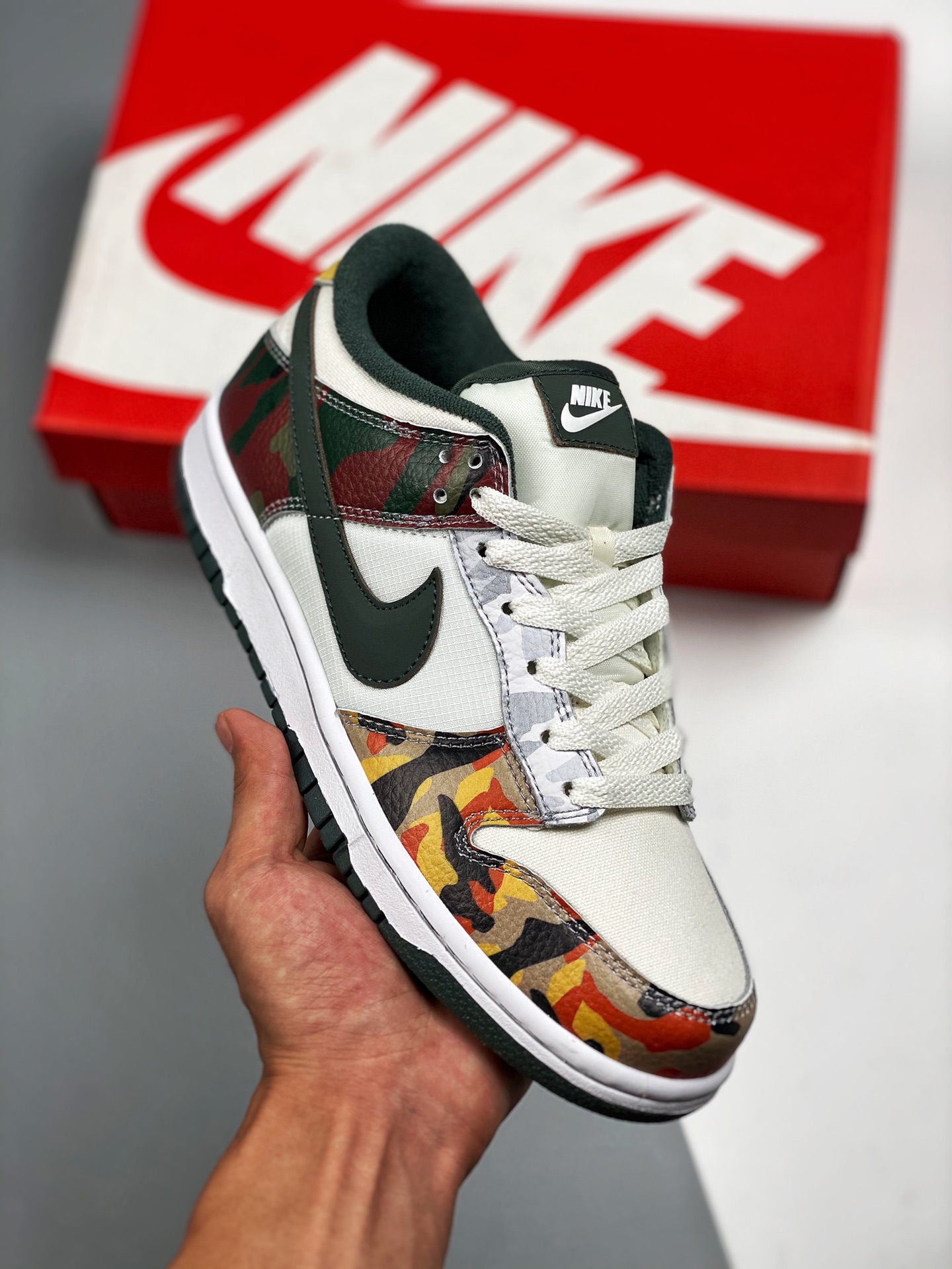 Apoya la tienda 3 Nk SB Dunk Low "Sail Multi-Camo" camuflaje asimétrico, producción de fábrica, muy recomendado 👏 Mate…