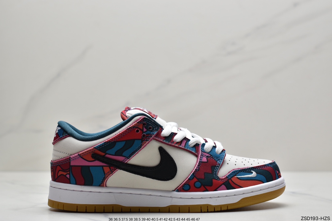 320 Parra x Nike SB Dunk Low Pro QS”Abstract Art” DH7695-600