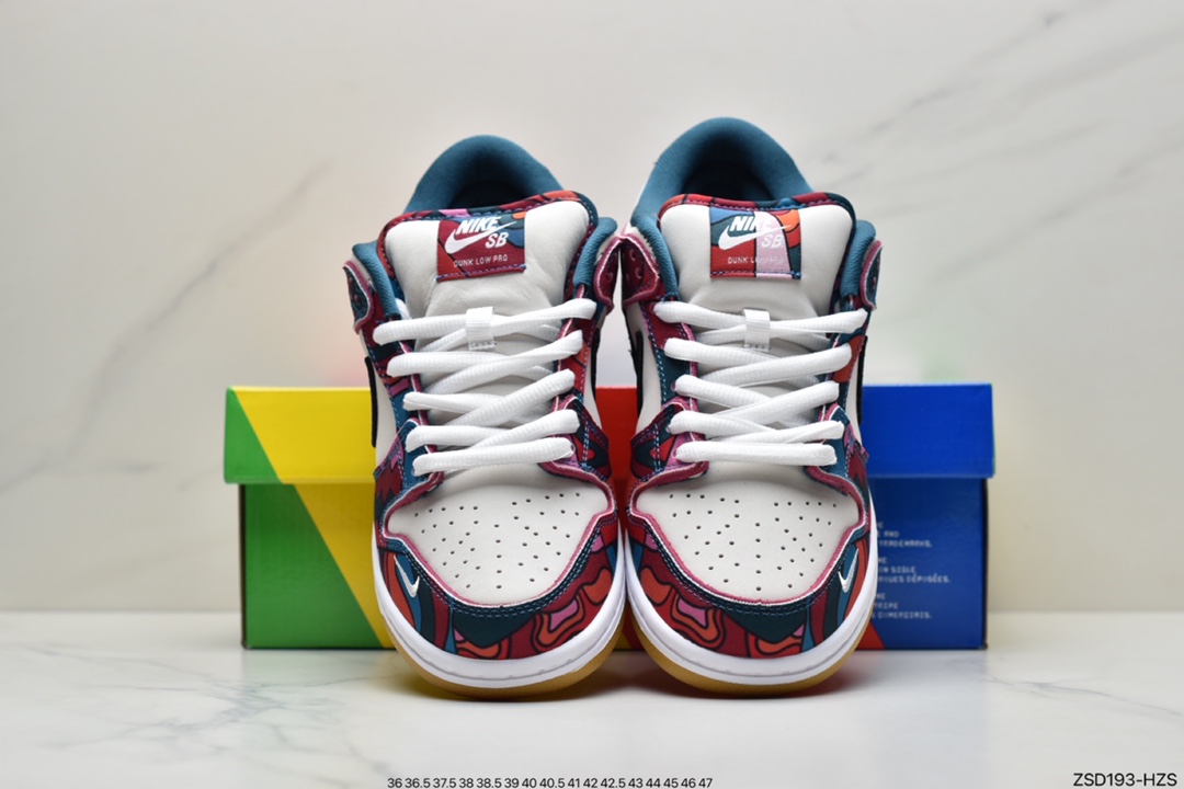 320 Parra x Nike SB Dunk Low Pro QS”Abstract Art” DH7695-600