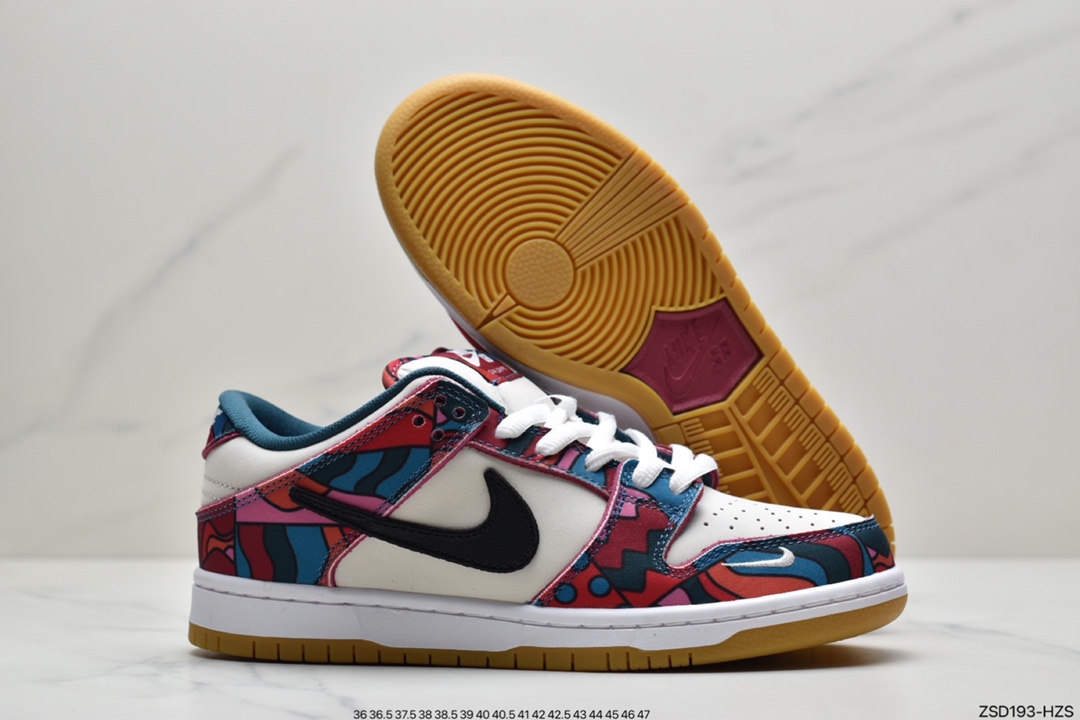 320 Parra x Nike SB Dunk Low Pro QS”Abstract Art” DH7695-600
