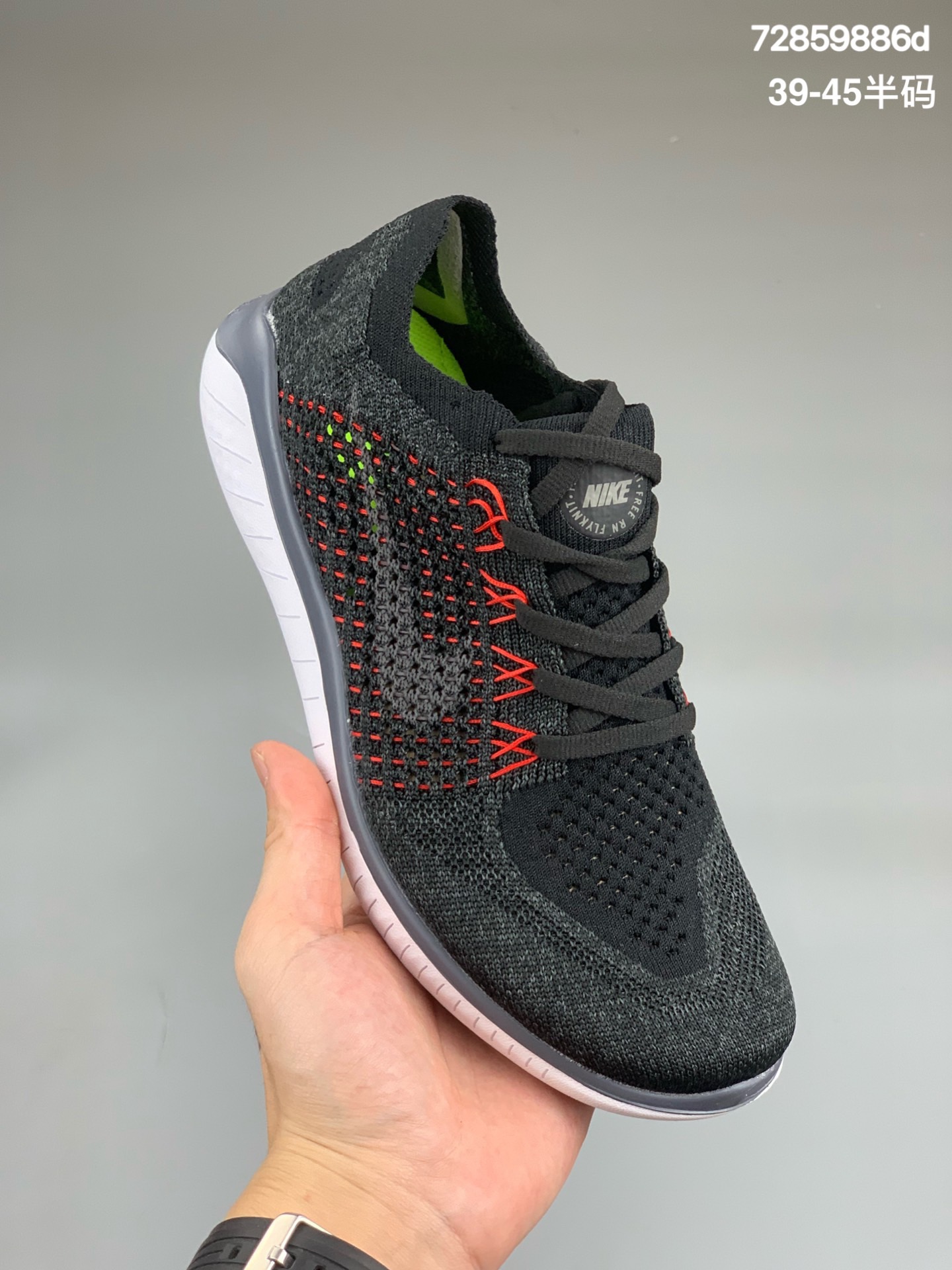 
耐克Nike Free RN Flyknit 2018 赤足二代轻跑鞋 质感新焕升级，专为短打跑造#鞋如面袜般子柔贴软合，结合性弹沙线，赋双予足众出的紧包密覆效果。 
尺码：39 40 40.5 41 42 42.5 43 44 44.5 45
货号：942839
编码:72859886d