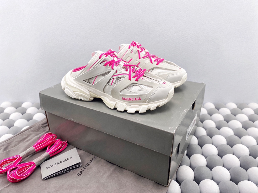 Balenciaga Sneaker Tess 3.0, tercera generación, polvo blanco, semirremolque, Balenciaga Sneaker Tess 3.0 (versión sin …