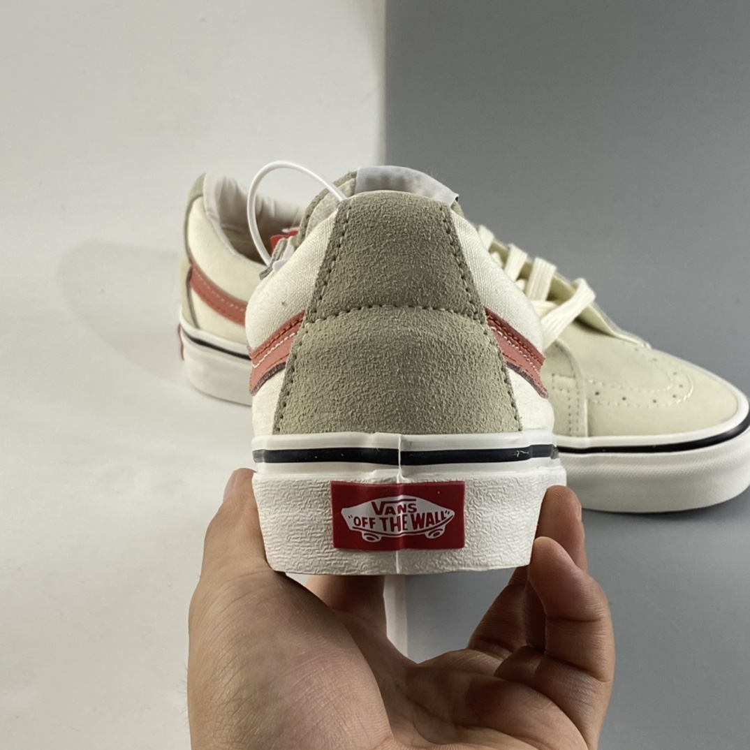 P150  VANS SK8-LOW 范斯经典款米白橘低帮休闲板鞋帆布鞋 VN0A4UWI4WU