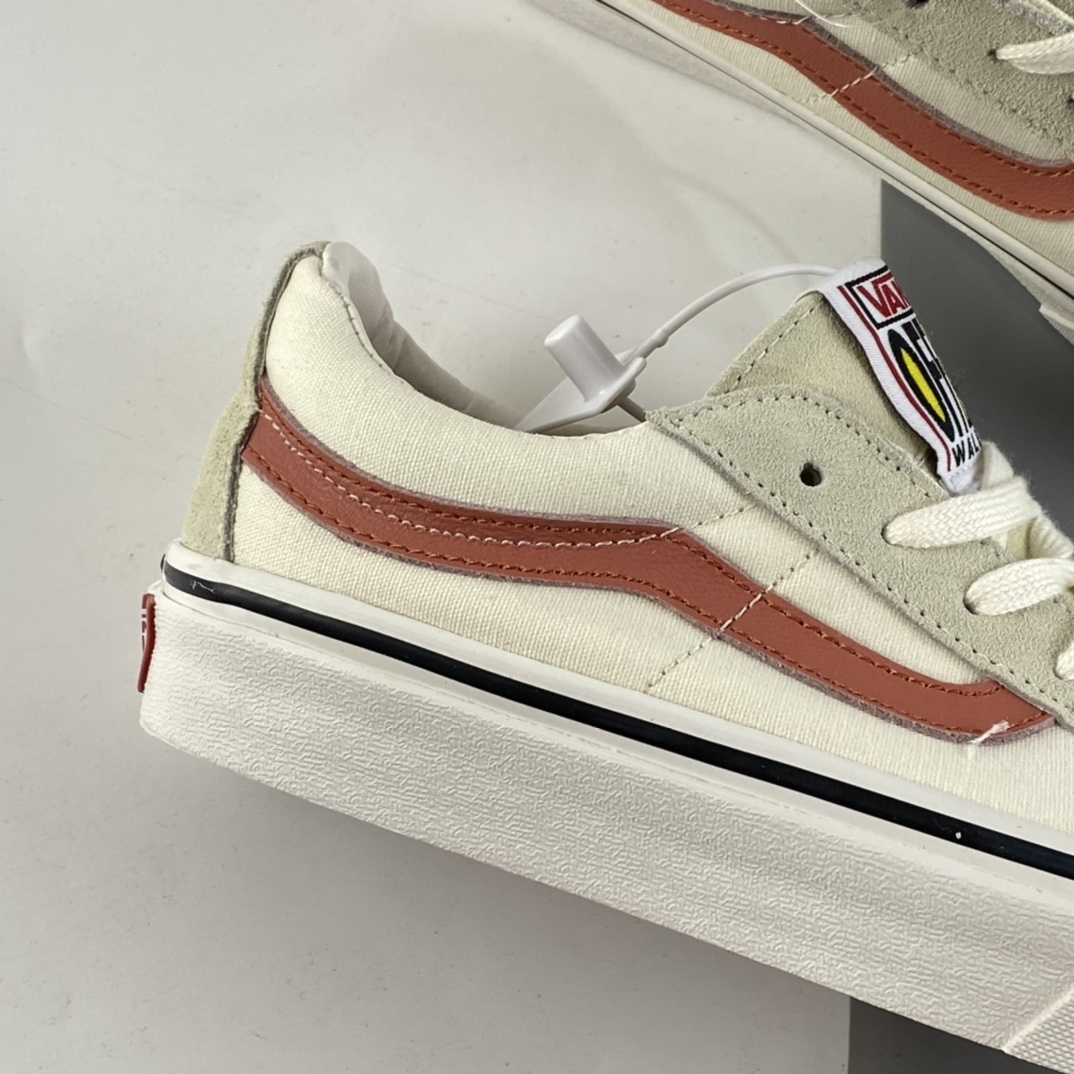 P150  VANS SK8-LOW 范斯经典款米白橘低帮休闲板鞋帆布鞋 VN0A4UWI4WU