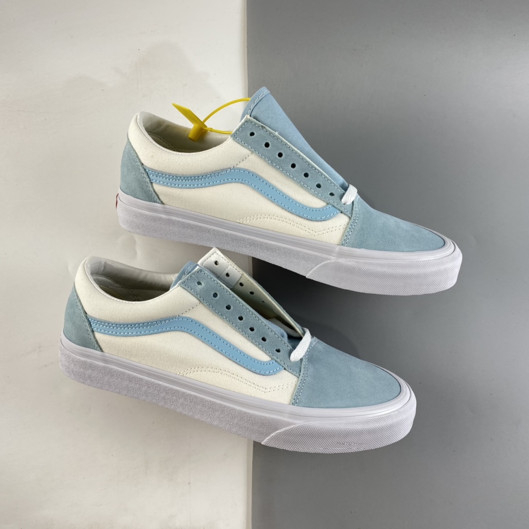 P150  Vans Old Skool 范斯官方奶蓝色橘子汽水低帮帆布鞋 4F69LX