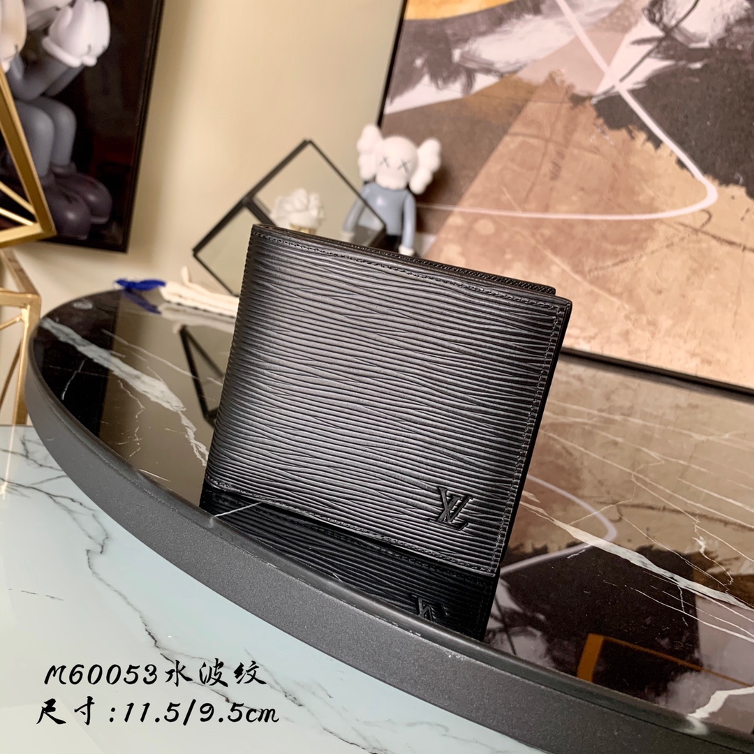 M60053黑色水波纹！AMERIGO钱夹此款Amerigo钱夹将不朽的经典风格与极其实用的功能设计集于