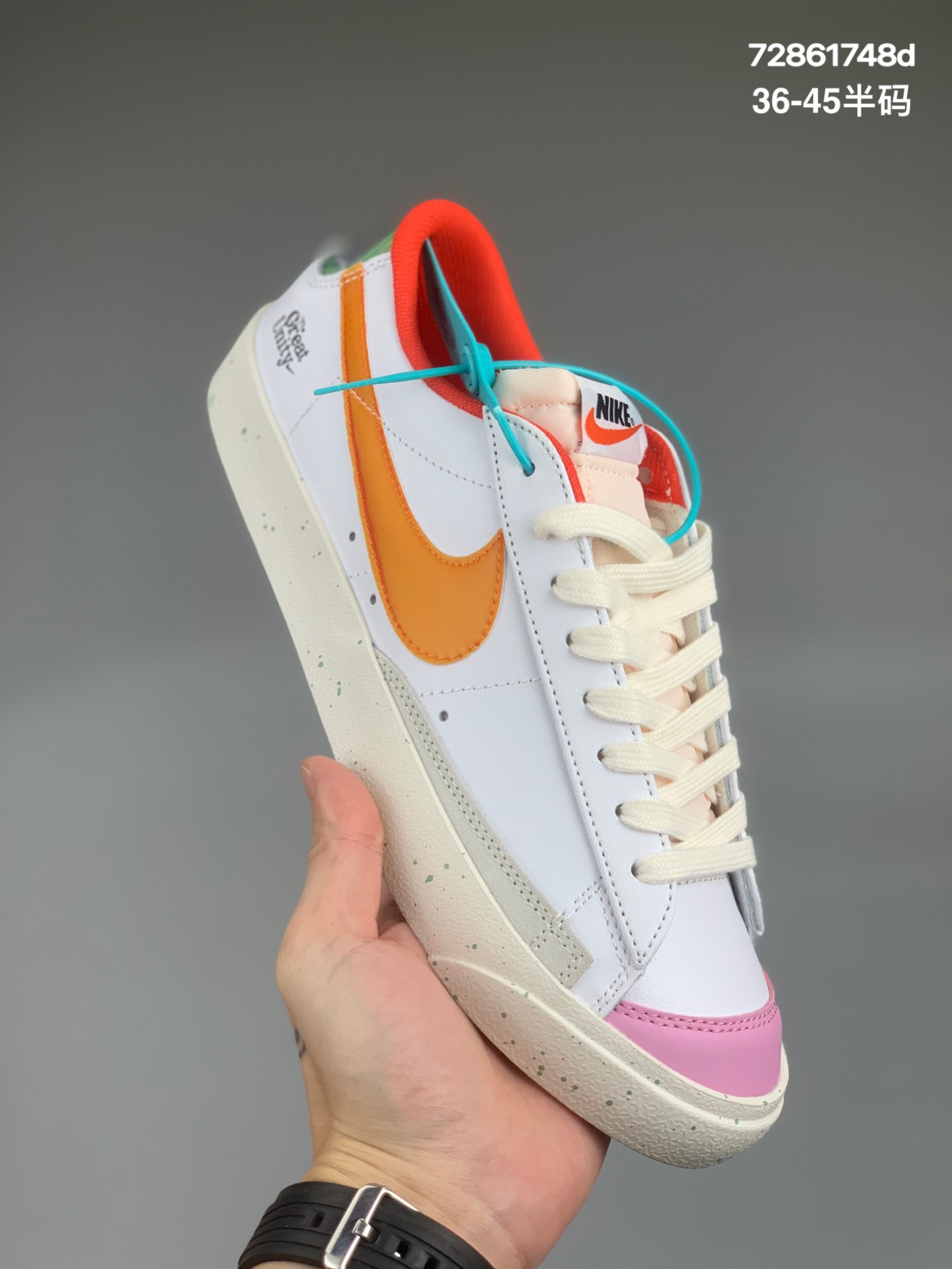 
真标耐克Nike Blazer Low ’1977 VNTG SS经典开拓者低帮百搭休闲运动板鞋，采用环保材料的大底 独特的鞋面连者鞋底印刷，演绎出了这个配色的独特风格，眼前的新设计选用皮质。配出当下流行的阴阳元素。呈现属于现代潮流的美感。货号: DM5451-611 
尺码:36-45半码
编码:72861748d