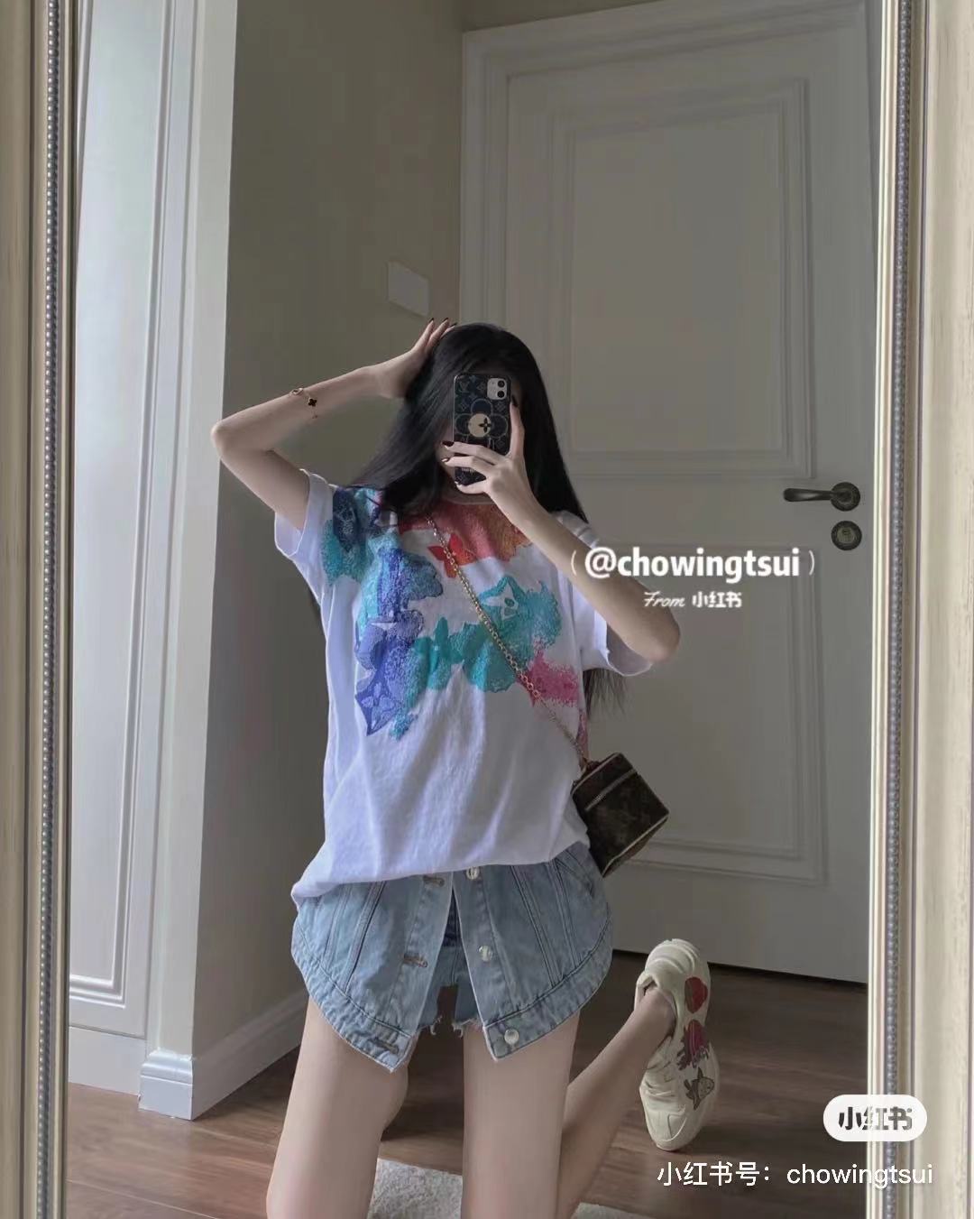甜美风，改造后搭配起来真的是爱了，低调又休闲！