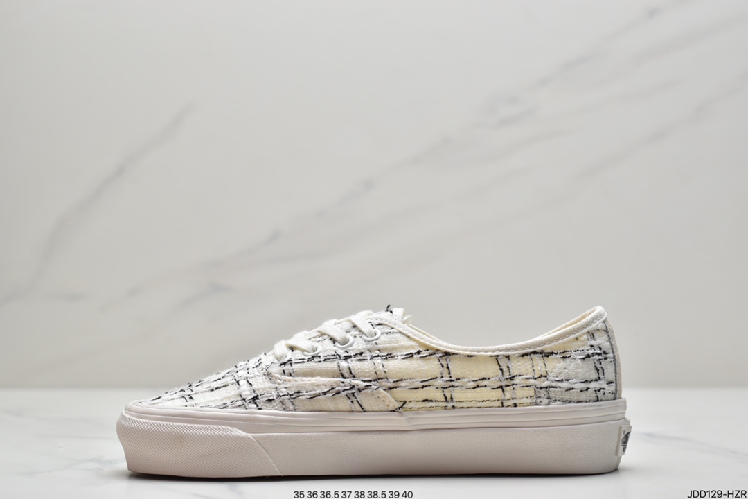 120 万斯 Vans Authentic Vault 小香风系列 精品粗呢花面料帆布鞋甜美可爱男女情侣鞋板鞋