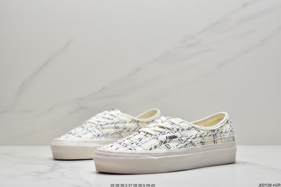 120 万斯 Vans Authentic Vault 小香风系列 精品粗呢花面料帆布鞋甜美可爱男女情侣鞋板鞋