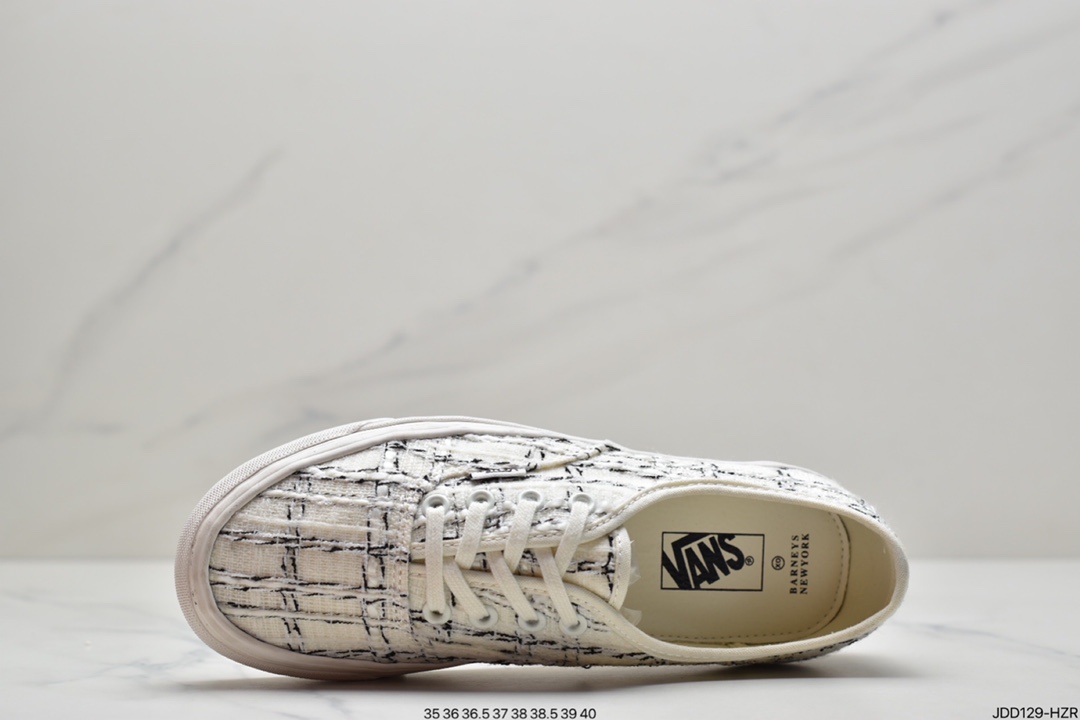 120 万斯 Vans Authentic Vault 小香风系列 精品粗呢花面料帆布鞋甜美可爱男女情侣鞋板鞋