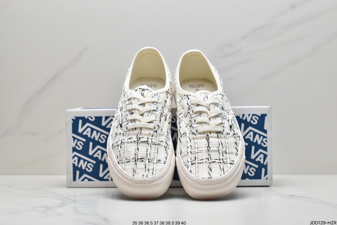 120 万斯 Vans Authentic Vault 小香风系列 精品粗呢花面料帆布鞋甜美可爱男女情侣鞋板鞋