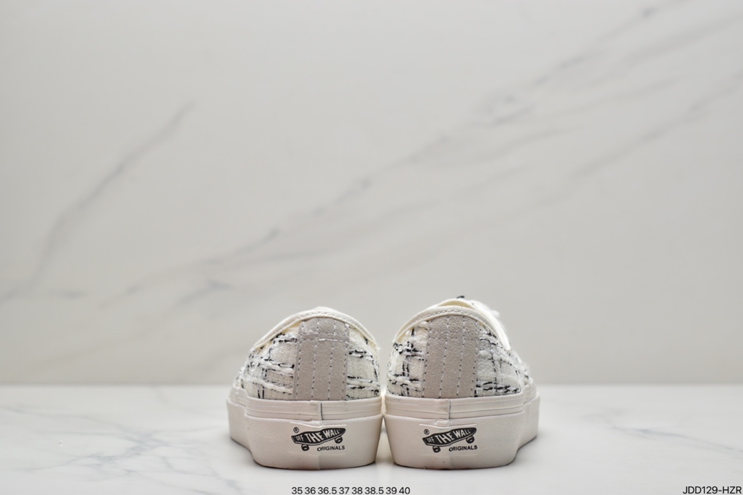 120 万斯 Vans Authentic Vault 小香风系列 精品粗呢花面料帆布鞋甜美可爱男女情侣鞋板鞋