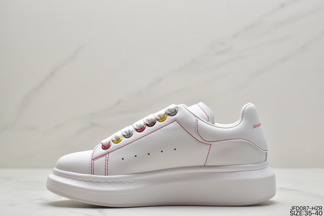 170 麦昆Alexander McQueen/亚历山大麦昆松糕鞋厚底增高小白鞋
