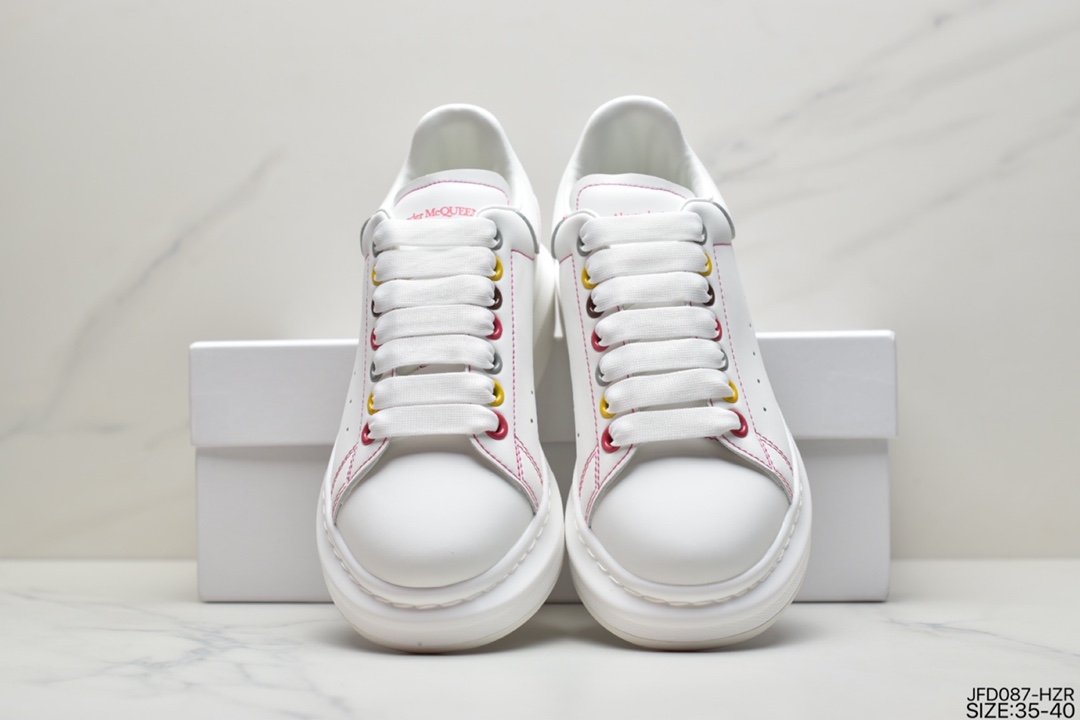 170 麦昆Alexander McQueen/亚历山大麦昆松糕鞋厚底增高小白鞋