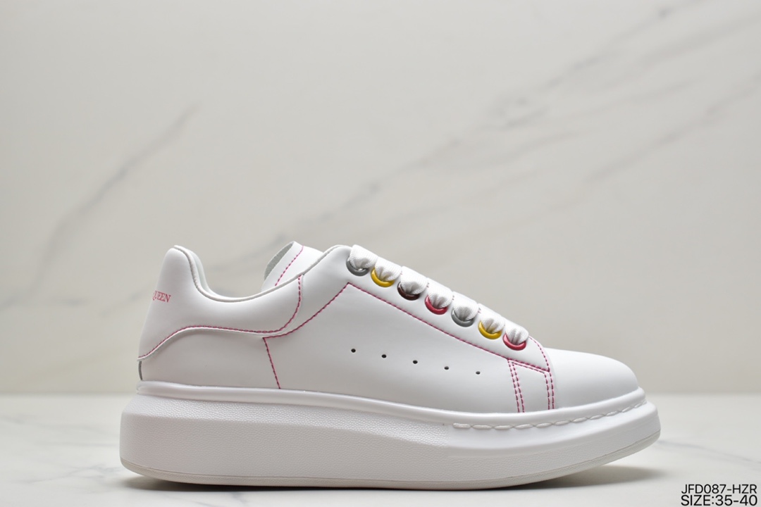 170 麦昆Alexander McQueen/亚历山大麦昆松糕鞋厚底增高小白鞋