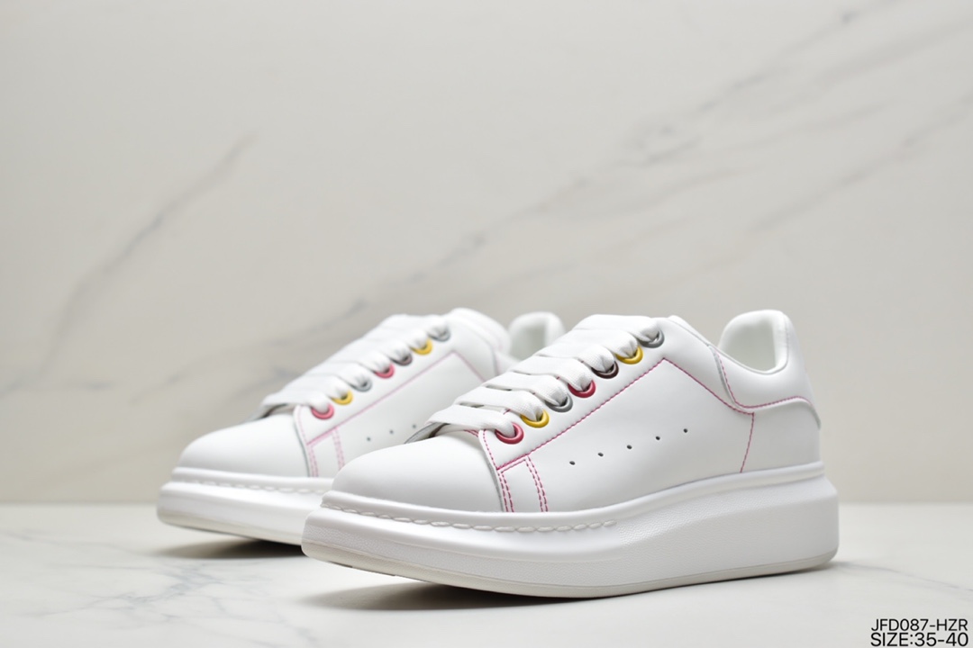 170 麦昆Alexander McQueen/亚历山大麦昆松糕鞋厚底增高小白鞋