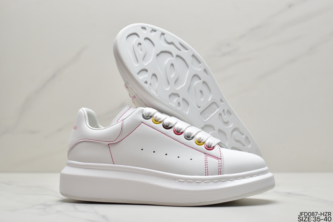 170 麦昆Alexander McQueen/亚历山大麦昆松糕鞋厚底增高小白鞋