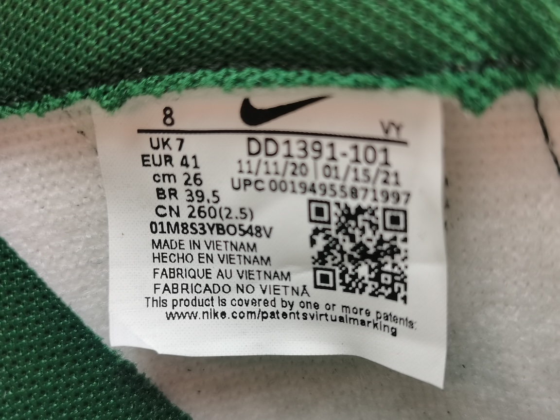 Dunk尺码:36-47.5纯原版出品-NIKEDUNKLOWRetroVarsityGreen白绿DH