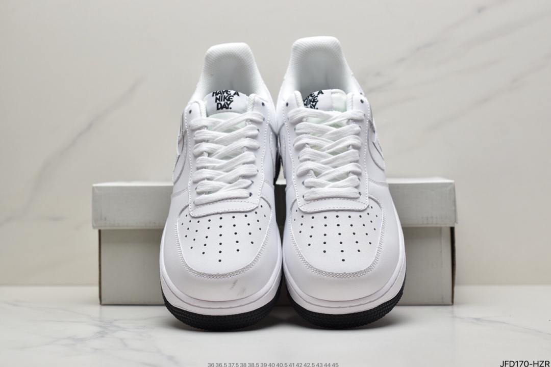 170 耐克Nike Air Force 1 GS ”Have a Nike Day” 空军一号经典百搭休闲运动板鞋“白黑笑脸”  BQ9044-100