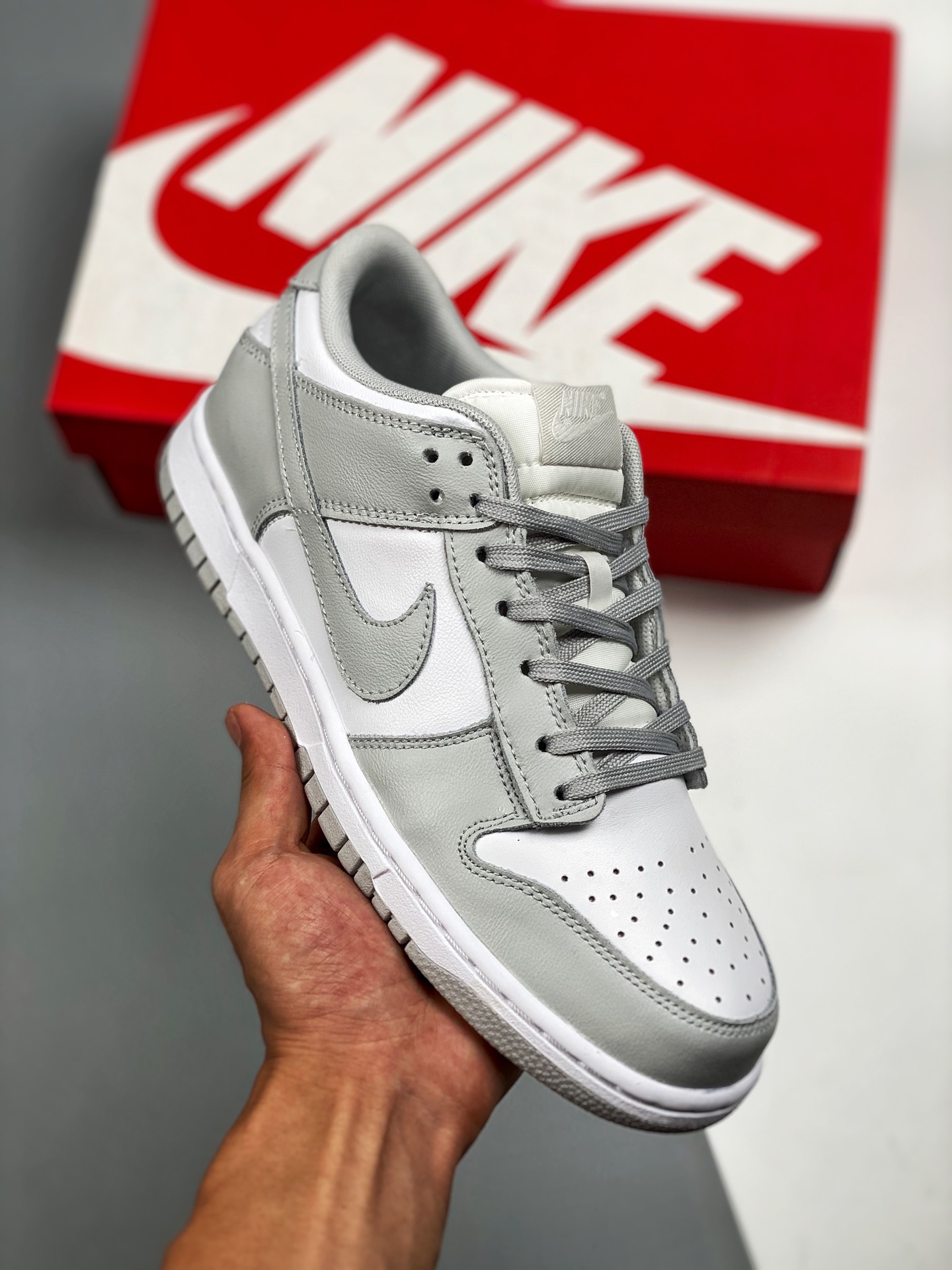 Apoya la tienda 2 NK Dunk LOW gris y blanco, material de capa superior original, molde exclusivo procesado por destilac…