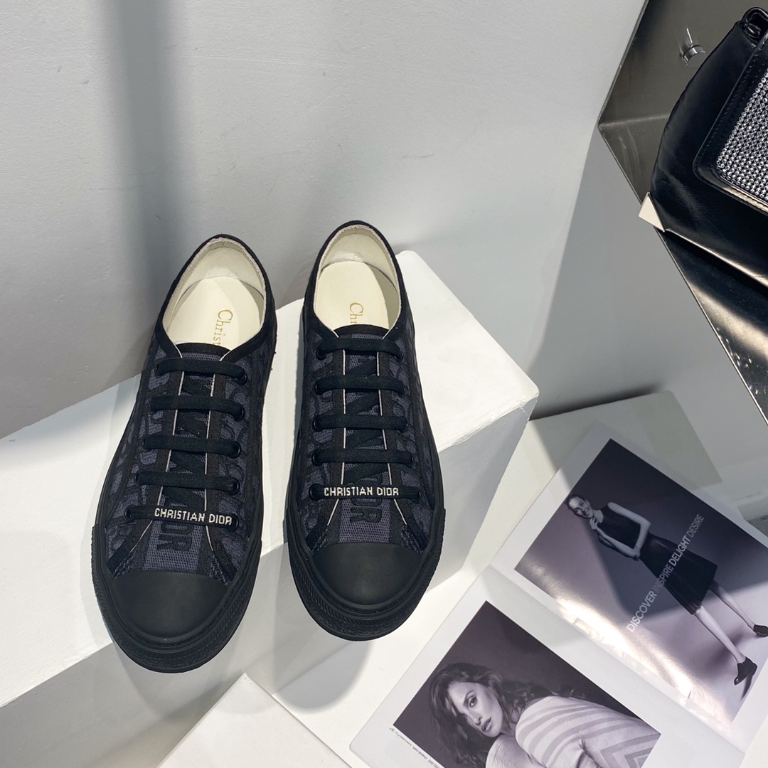 Dior 2022 collection croisière nouvelle Walk'n'Dior chaussures décontractées à lacets Etoile embossé logo CD qualité top
