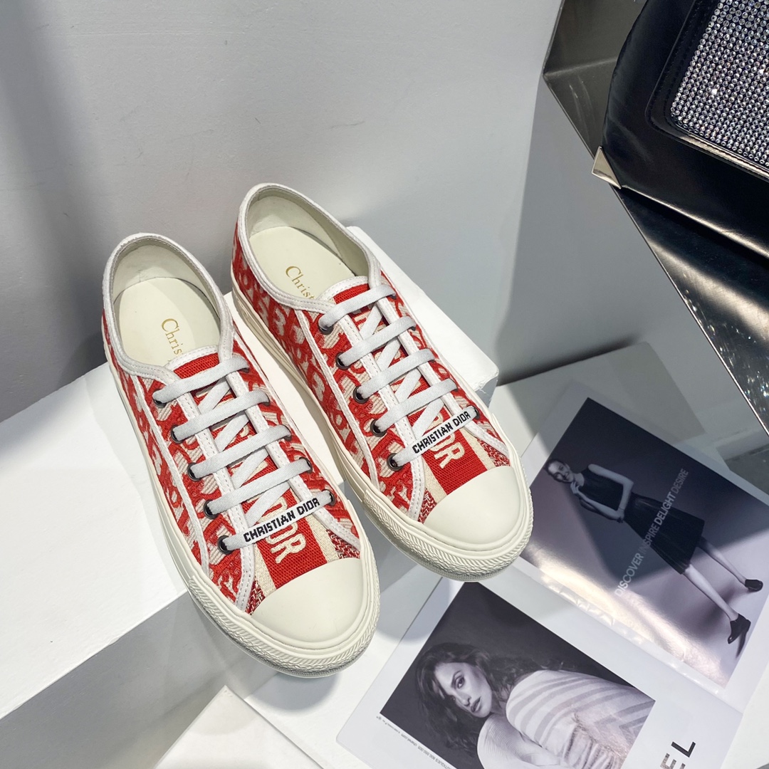 Dior 2022 collection croisière nouvelle Walk'n'Dior chaussures décontractées à lacets Etoile embossé logo CD qualité top réplique