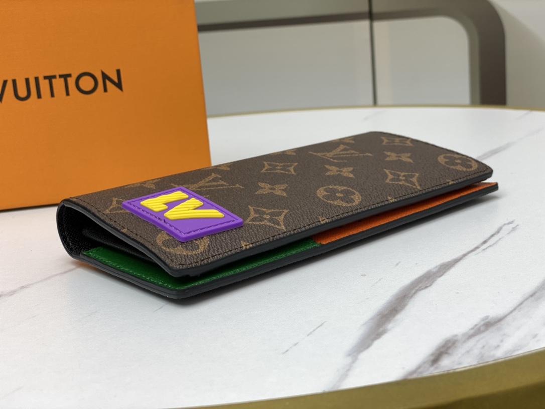 Close-up of leather wallet texture