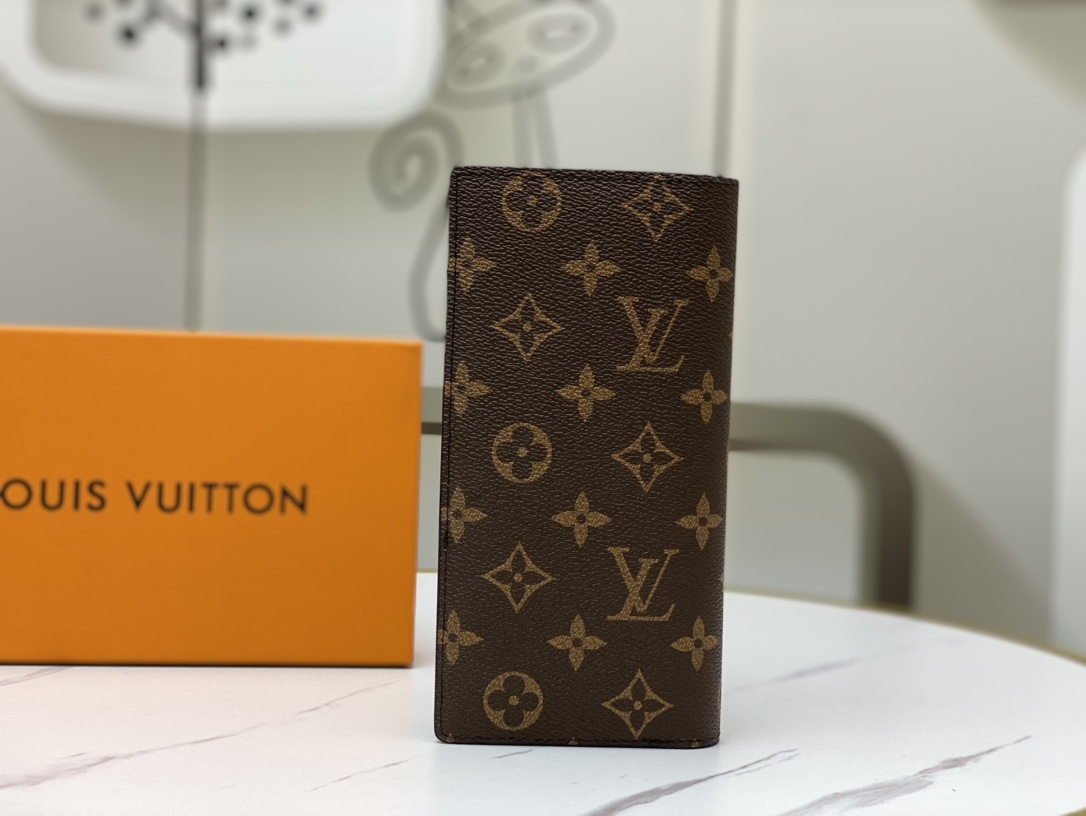 Leather bifold wallet interior with card slots