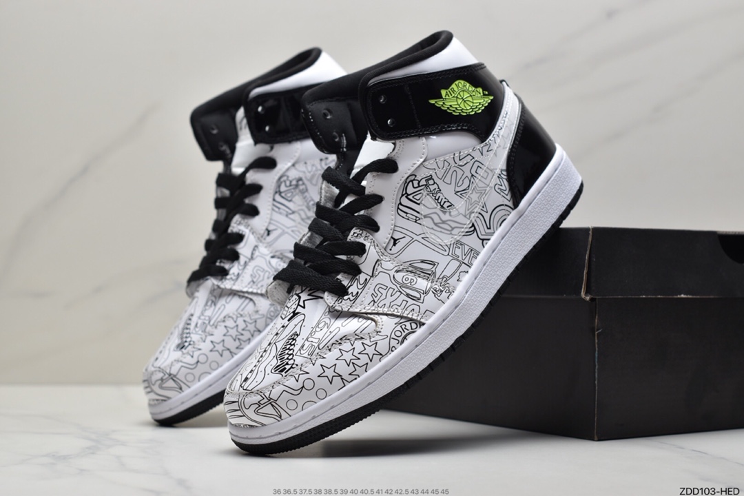 230 Air Jordan 1 Mid AJ1 乔一帮系列休闲板鞋 DC4099-100