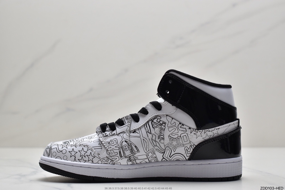 230 Air Jordan 1 Mid AJ1 乔一帮系列休闲板鞋 DC4099-100