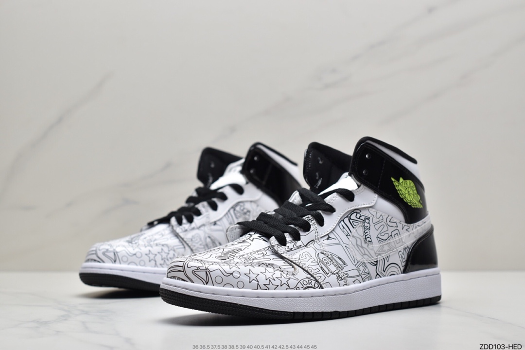 230 Air Jordan 1 Mid AJ1 乔一帮系列休闲板鞋 DC4099-100