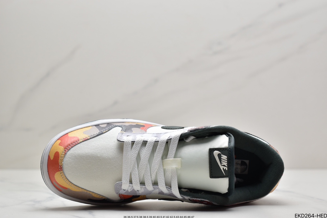 380 耐克Nike SB Dunk Low “Sail Multi-Camo” 迷彩不对称鸳鸯 DH0957-100