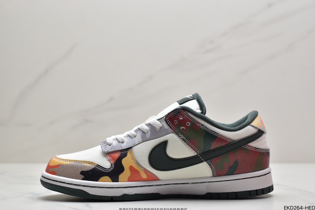 380 耐克Nike SB Dunk Low “Sail Multi-Camo” 迷彩不对称鸳鸯 DH0957-100