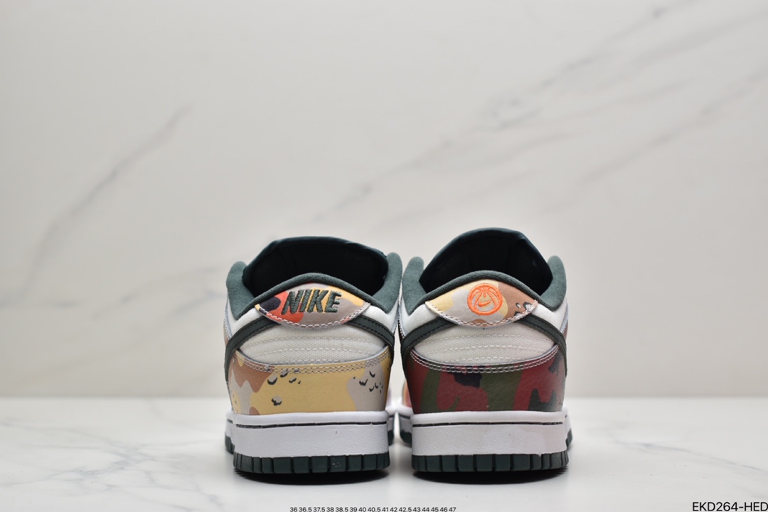 380 耐克Nike SB Dunk Low “Sail Multi-Camo” 迷彩不对称鸳鸯 DH0957-100