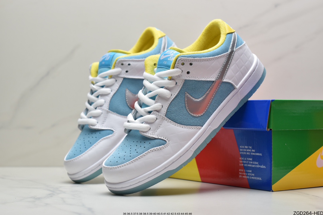 290 耐克FTC x Nike SB Dunk Low Pro Fz.白蓝银 DH7687-400