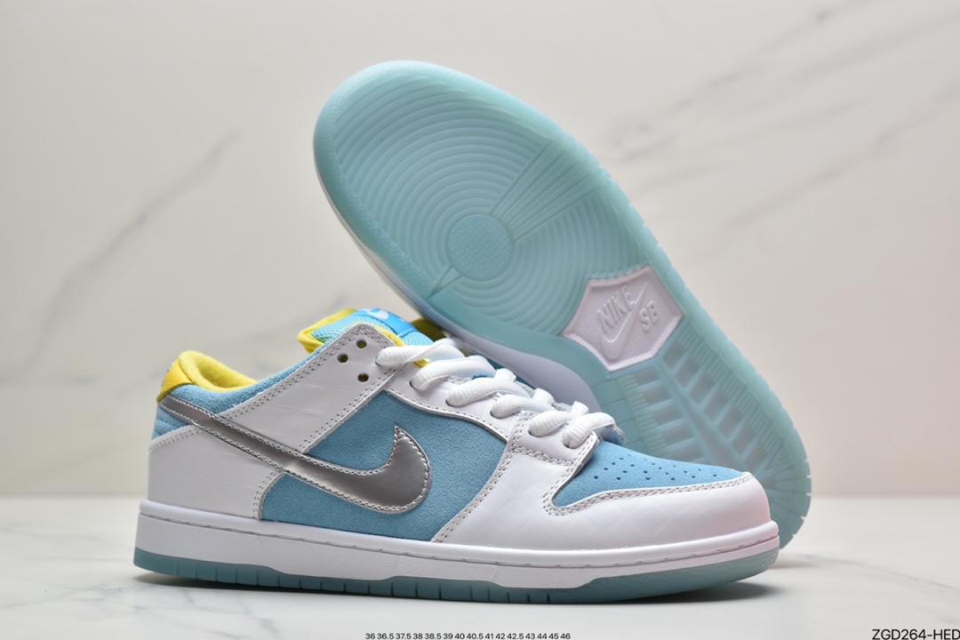 290 耐克FTC x Nike SB Dunk Low Pro Fz.白蓝银 DH7687-400