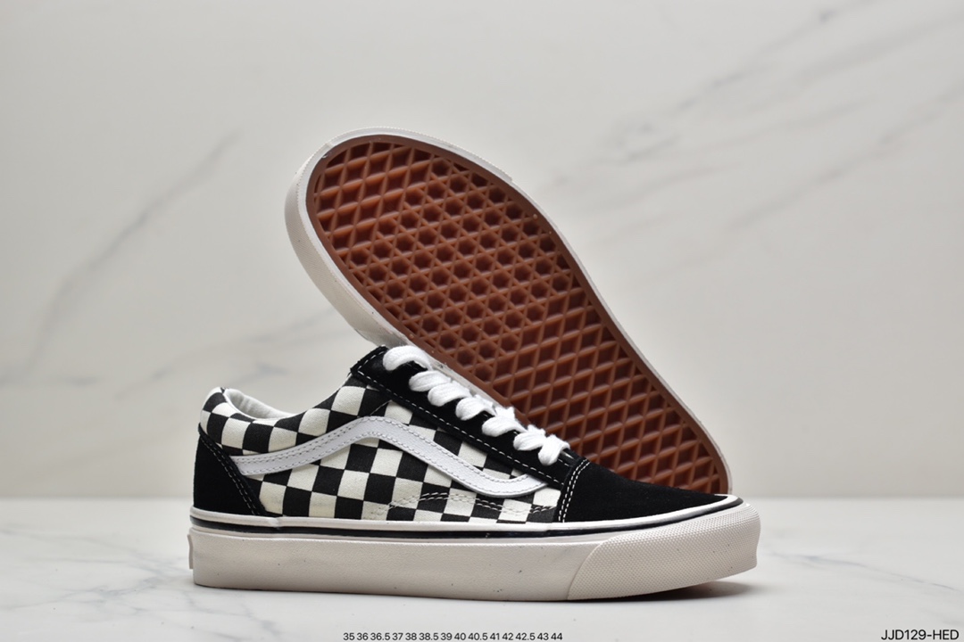 130 万斯Vans Old Skool DX 安纳海姆 美产高端 黑白棋盘格百年经典硫化帆布鞋