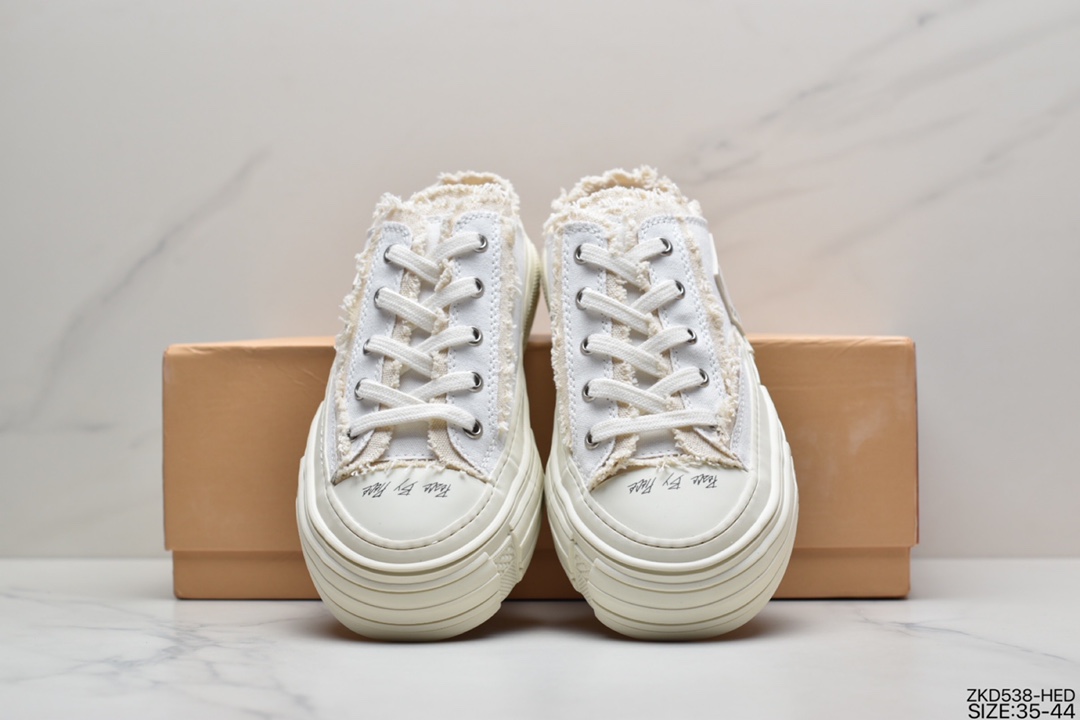 270  吴建豪个人新锐品牌xVESSEL G.O.P Mule Slip On 重工解构厚底软木百搭乞丐风增高板鞋半拖