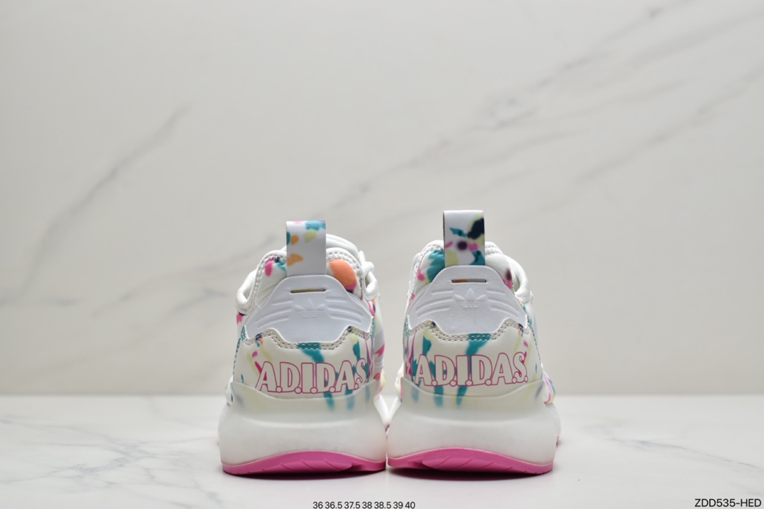230 阿迪达斯Adidas Originals ZX 2K Boost 全新爆米花缓震休闲运动跑鞋GX5405