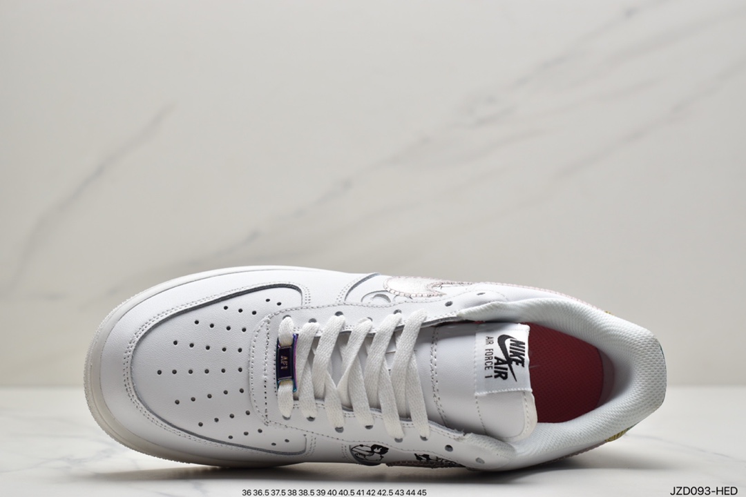 140 耐克Nike Air Force 1 ’07 白色涂鸦原楦头原纸板 DM5447-111