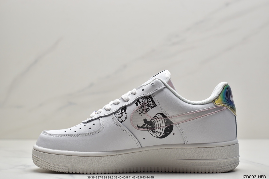 140 耐克Nike Air Force 1 ’07 白色涂鸦原楦头原纸板 DM5447-111