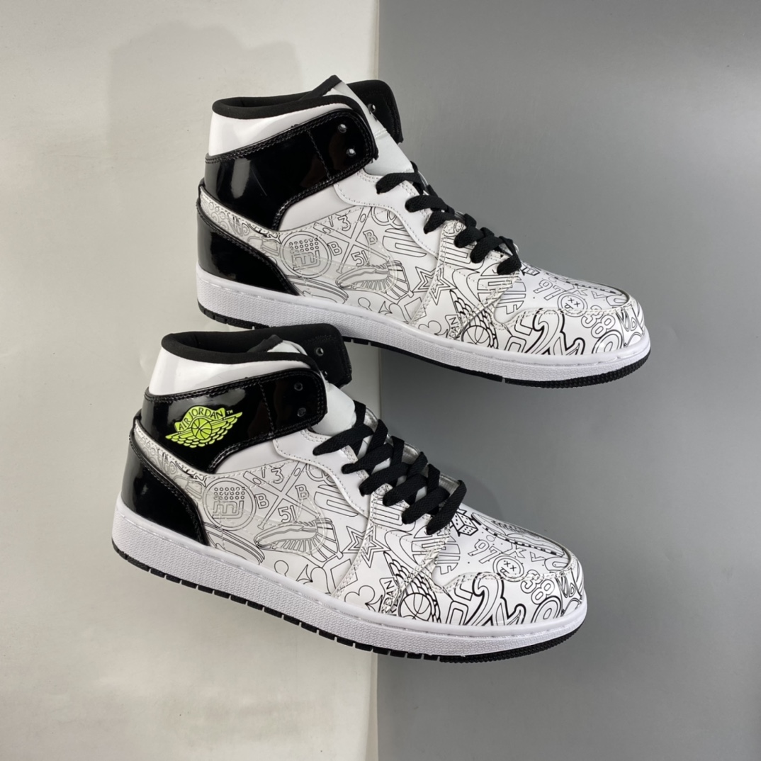 P240  Air Jordan 1 Mid AJ1 乔1 中帮百搭休闲运动板鞋 DC4099-100