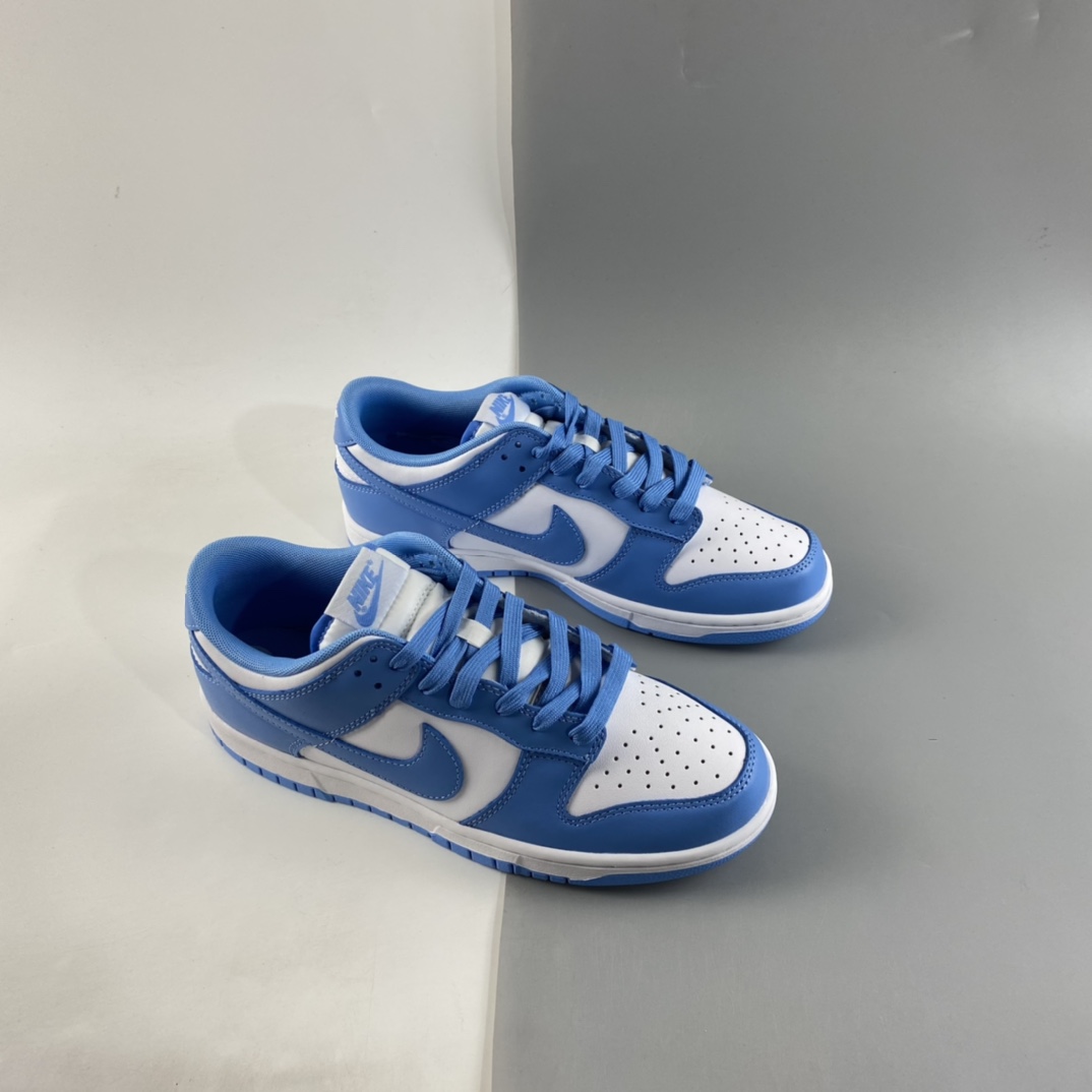 P320  NIKE Dunk Low“University Blue”白蓝色 北卡白蓝运动滑板鞋 DD1391-102