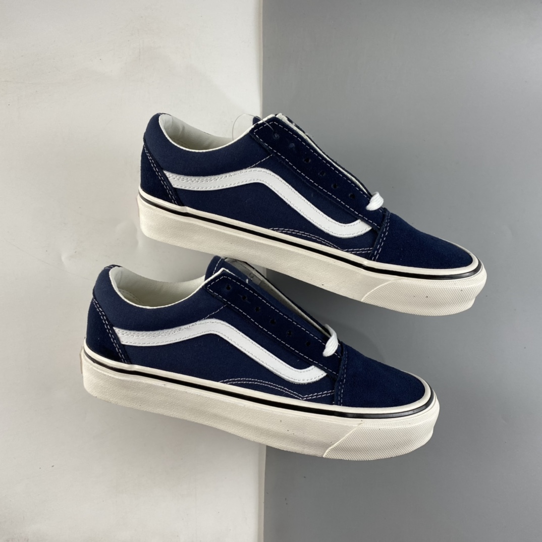 P140  VANS Old Skool 安纳海姆亮油版休闲滑板鞋 夜蓝色 VN0A38G2PXC