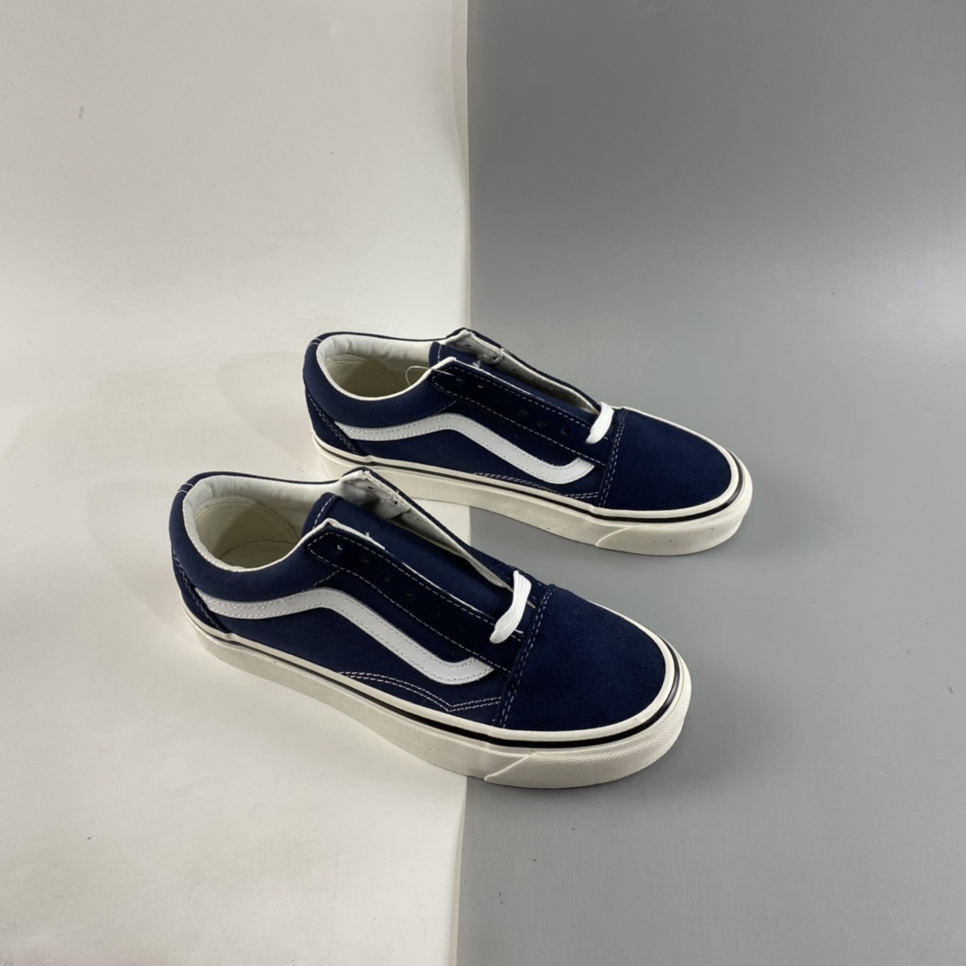 P140  VANS Old Skool 安纳海姆亮油版休闲滑板鞋 夜蓝色 VN0A38G2PXC