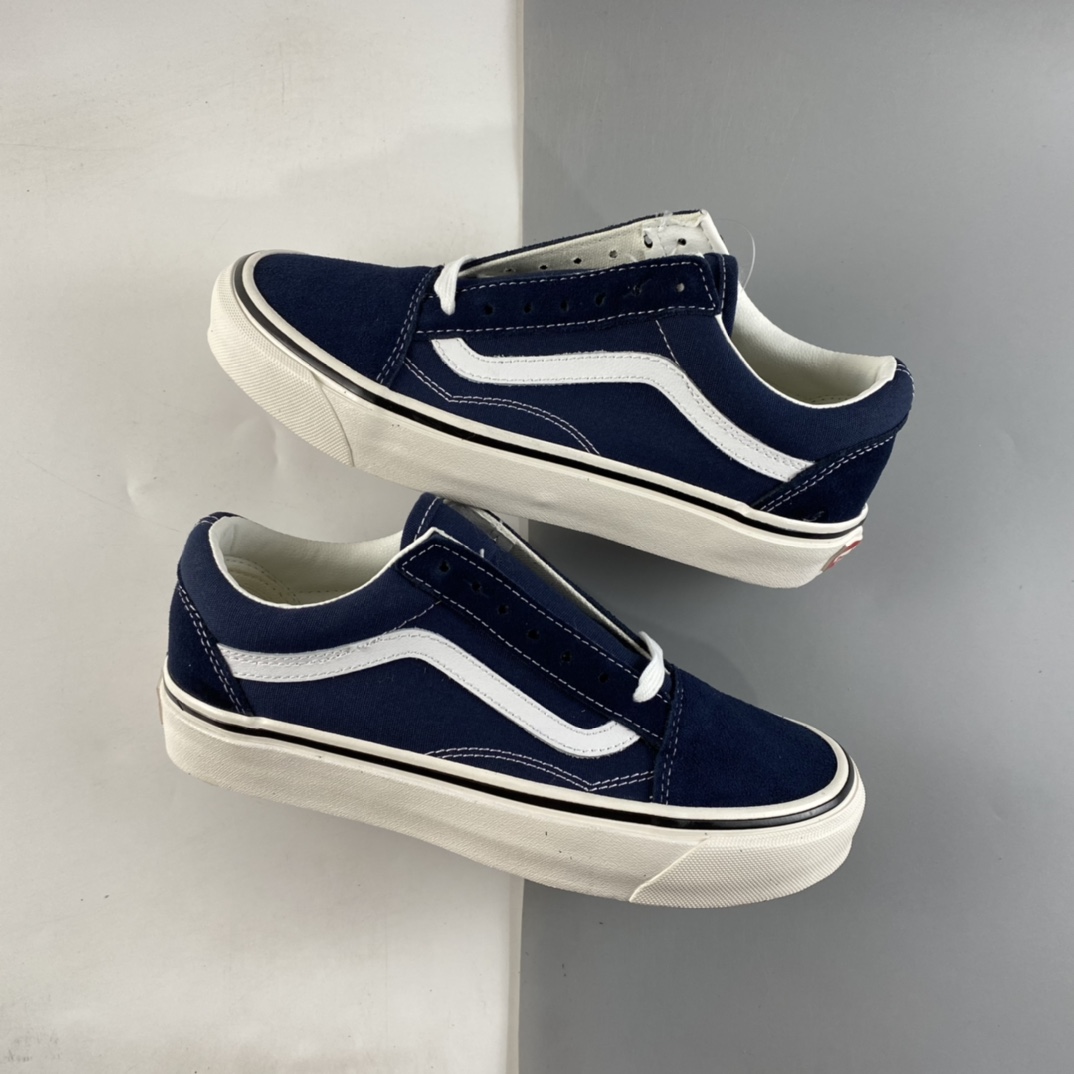 P140  VANS Old Skool 安纳海姆亮油版休闲滑板鞋 夜蓝色 VN0A38G2PXC