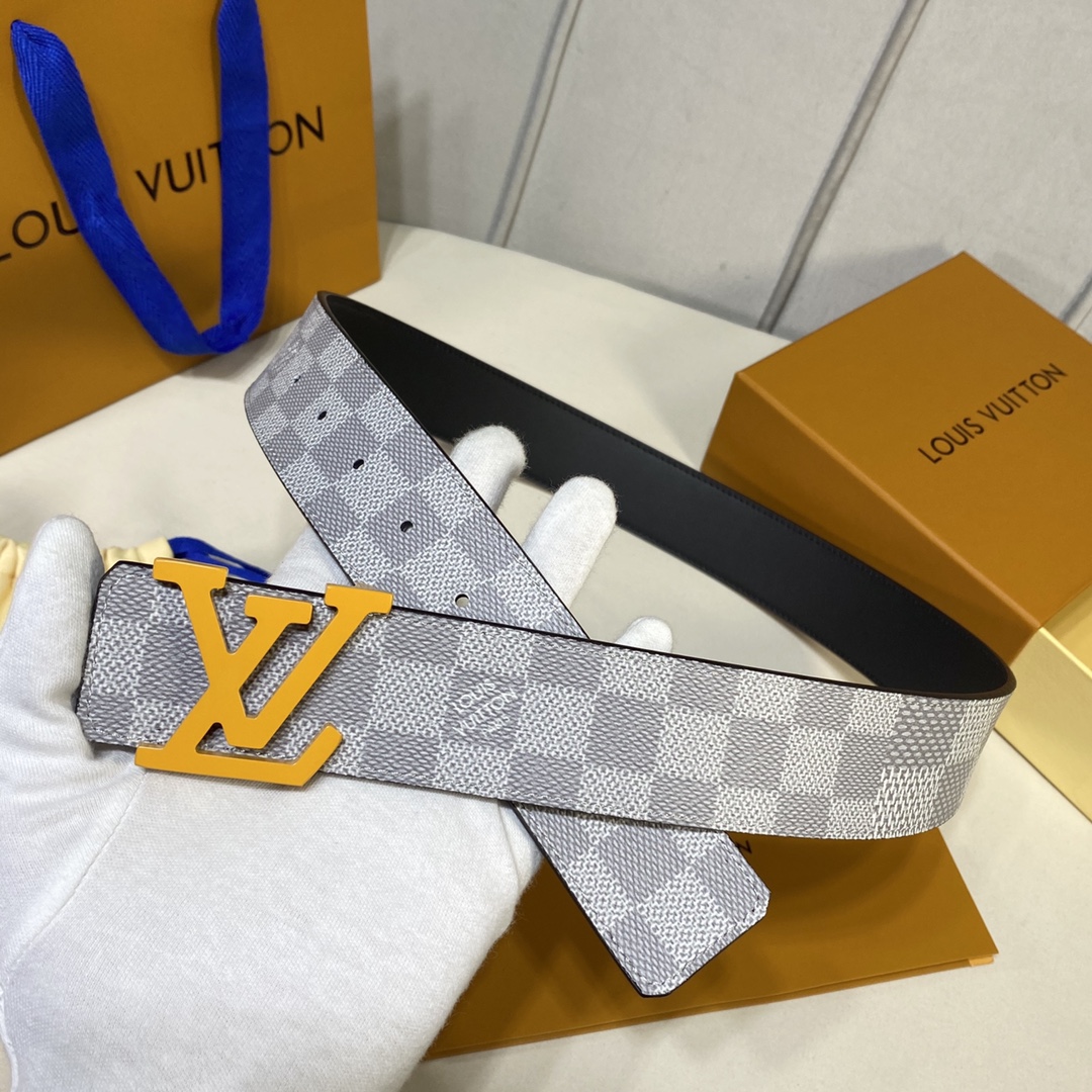 Louis Vuitton Belts Calfskin Canvas Cowhide Spring Collection